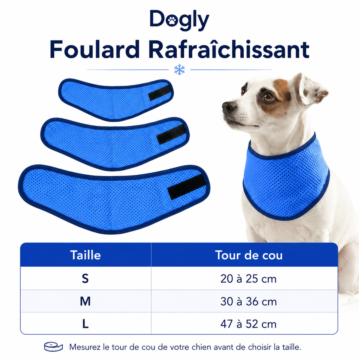 Foulard Rafraîchissant Dogly pour Chien