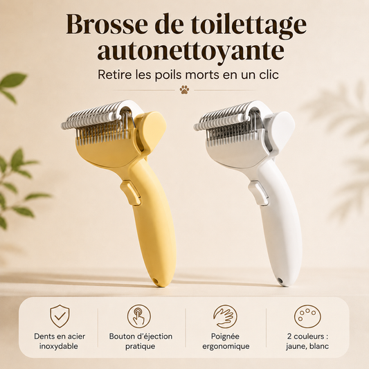 Brosse Autonettoyante Dogly pour Chiens & Chats