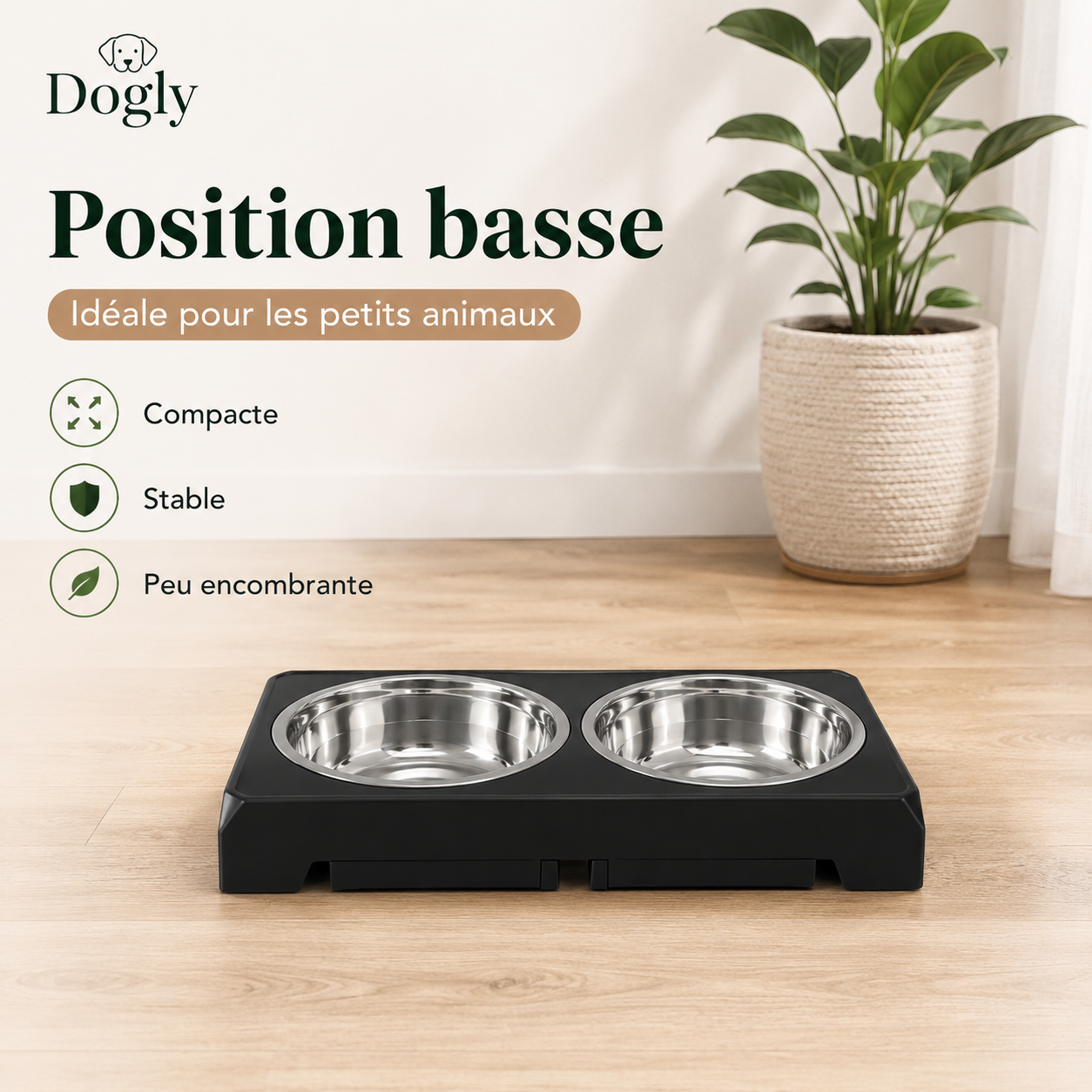 Gamelle Surélevée Réglable Dogly pour Chien